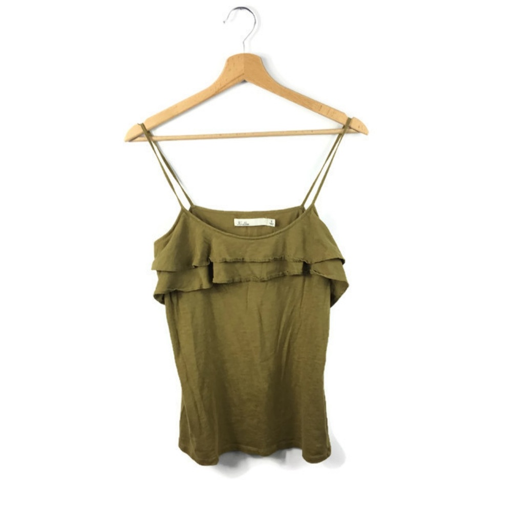 Madewell Hi-Line Ruffle Cascade Tank Size Small - Picture 2 of 5